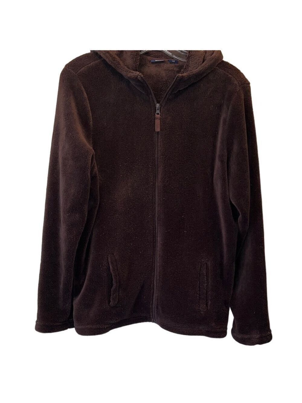 Basic Editions Men's Dark Brown Fleece Jacket